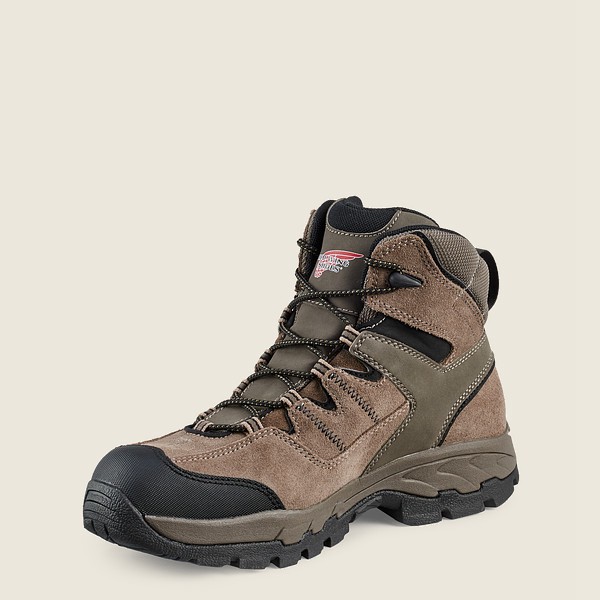 Botas Red Wing Hiking Hombre Grises Marrom - Truhiker - 6-Inch Waterproof Soft Toe - 485-OMFVAH